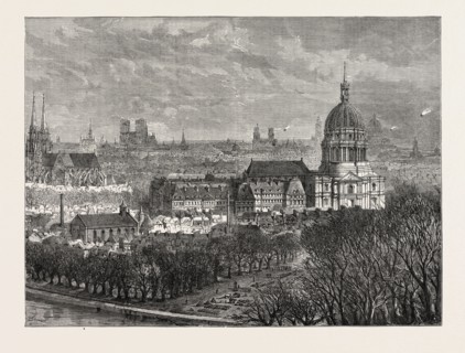THE FRANCO-PRUSSIAN WAR: THE QUARTER OF PARIS UNDER BOMBARDMENT, AS SEEN FROM THE TROCADERO,