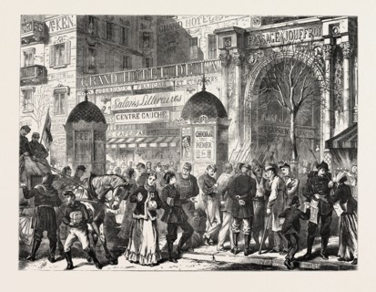 THE FRANCO-PRUSSIAN WAR: A STROLL ON THE BOULEVARDS IN PARIS BEFORE THE CAPITULATION, FRANCE, 1871