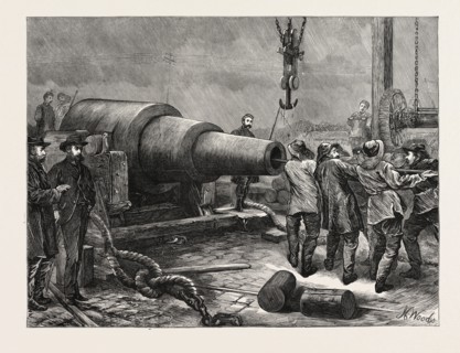 TESTING THE 35 TON GUN AT WOOLWICH, UK, 1871