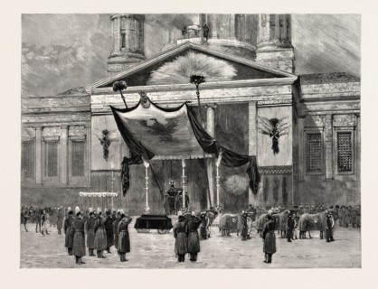 THE FUNERAL OF THE LATE EMPEROR WILLIAM AT BERLIN THE PROCESSION LEAVING THE  CATHEDRAL, GERMANY,