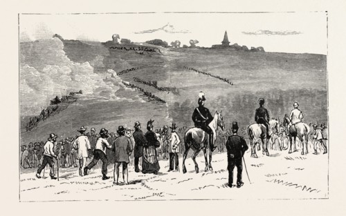 THE END OF THE BATTLE, AT DOVER, UK, britain, united kingdom, u.k., great britain, 1888 engraving