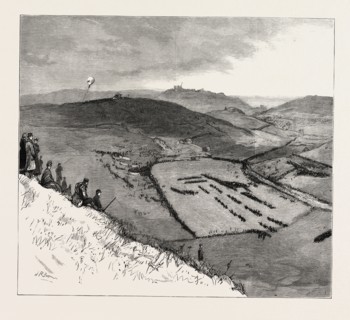 BIRD'S-EYE VIEW OF THE MARCH-PAST, AT DOVER, UK, britain, united kingdom, u.k., great britain, 1888