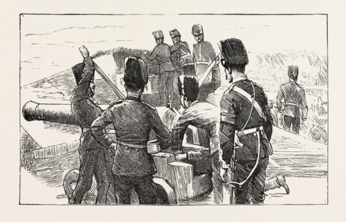 MANOEUVRES AT PORTSMOUTH, REPELLING THE ATTACK ON HAYLING ISLAND, UK, britain, united kingdom, u.k
