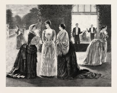 DRAWN BY GEORGE DU MAURIER, THE MEETING.  George Louis Palmella Busson du Maurier, French born,