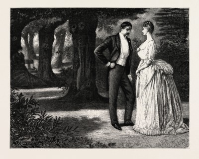 DRAWN BY GEORGE DU MAURIER, MAN AND WOMAN.  George Louis Palmella Busson du Maurier, French born,