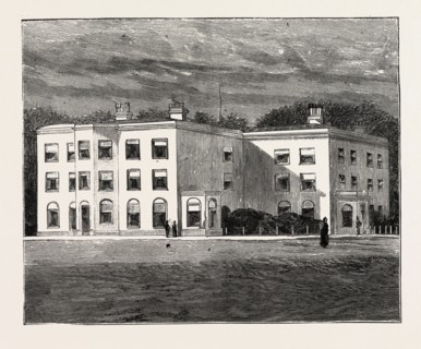 VAYNOL HALL, THE RESIDENCE OF MR. ASSHETON SMITH, 1888 engraving