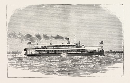 THE S.S. 44 KULING, YANGTZE RIVER CHINA, 1888 engraving