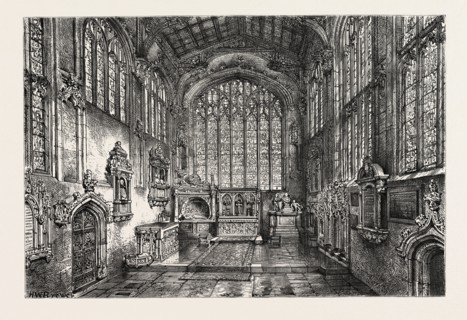 CHANCEL OF HOLY TRINITY CHURCH, SHOWING THE GRAVE OF SHAKESPEARE, UK, britain, united kingdom, u.k
