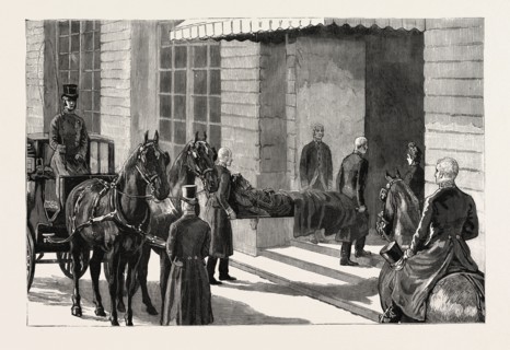 THE EMPRESS-MOTHER VISITING THE EMPEROR FREDERICK AT THE PALACE, CHARLOTTENBURG GERMANY, 1888