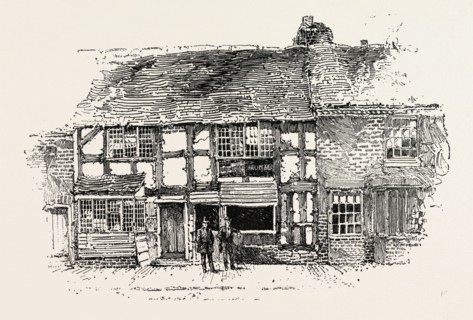 HOUSE IN WHICH SHAKESPEARE WAS BORN As it was before the Restoration, STRATFORD-ON-AVON, UK,