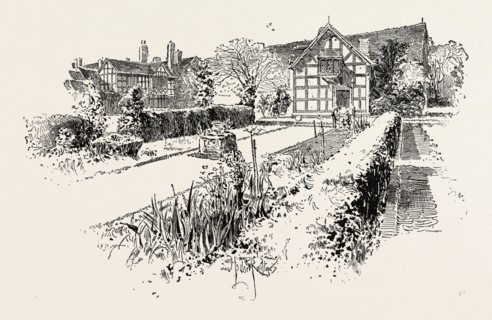 GARDEN FRONT OF THE HOUSE IN WHICH SHAKESPEARE WAS BORN, STRATFORD-ON-AVON, UK, britain, united