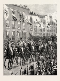LORD HOPETOUN'S RECEPTION AT MELBOURNE, AUSTRALIA, Engraving 1890