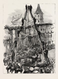 THE ARRIVAL OF SIR HENRY LOCH, THE NEW GOVERNOR, AT CAPETOWN, SOUTH AFRICA, engraving 1890