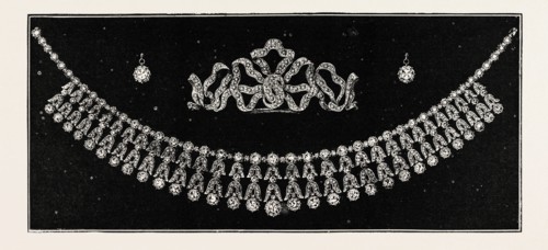 DIAMOND TIARA, NECKLACE, AND EAR RINGS PRESENTED TO HER EXCELLENCY LADY LOCH BY THE LADIES OF