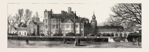 CANFORD MANOR, THE RESIDENCE. OF LORD WIMBORNE, engraving 1890, UK, U.K., Britain, British, Europe,