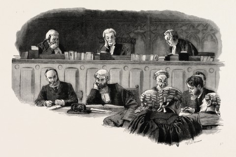 THE FIRST COURT OF APPEAL, engraving 1890, UK, U.K., Britain, British, Europe, United Kingdom,