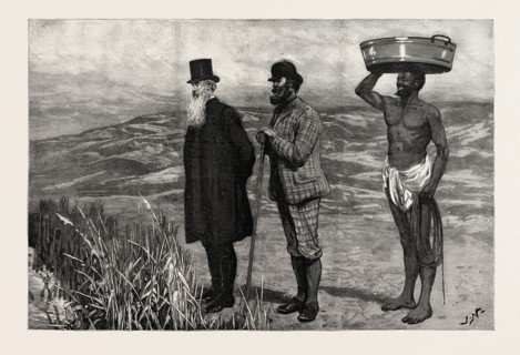 CONFIRMATION MORNING, KAFFIR LAND, HIS LORDSHIP ON THE WRONG SIDE, engraving 1890