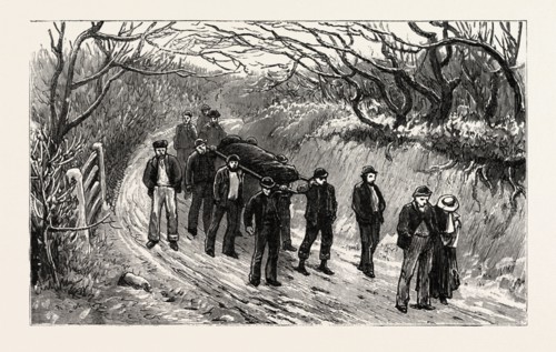 Colliery explosion at LLanerch, Monmouthshire,  WHAT ONE MEETS ON THE WAY UP TO THE COLLIERY,