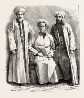 A GROUP OF CAPE MAHOMEDAN PRIESTS, engraving 1890