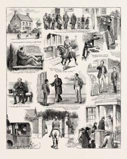 THE INFLUENZA GAVE A YOUNG DOCTOR A RISE IN HIS PROFESSION, engraving 1890