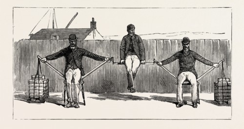 THE OPENING OF FORTH BRIDGE BY THE PRINCE OF WALES, LIVING MODEL ILLUSTRATING THE CANTILEVER