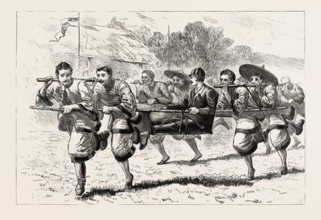 GYMKHANA RACES OF THE HONGKONG, engraving 1890
