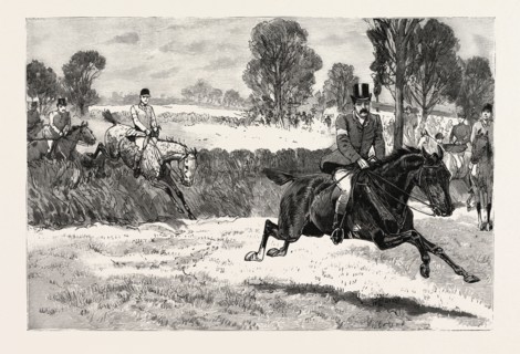 THE HOUSE OF COMMONS POINT TO POINT STEEPLECHASE NEAR RUGBY,  MR. ELLIOTT LEES WINS ON DAMON,