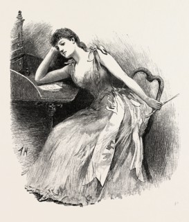 LITERARY EFFORTS, engraving 1890