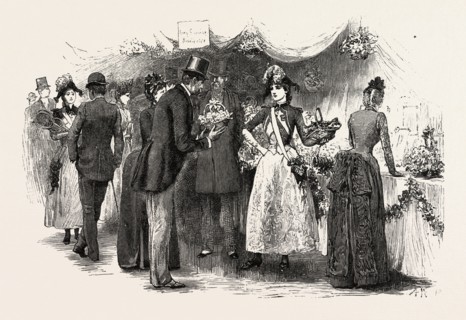 THE BAZAAR, engraving 1890