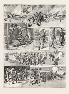 THE HUMOURS OF A VOLUNTEER CAMP, 4. The dummy is next provided with a tunic and helmet, and