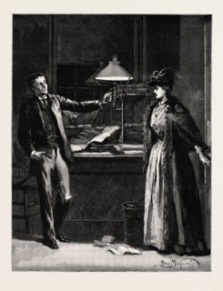 DRAWN BY PERCY MACQUOID, THE VISITOR, Percy Macquoid, 1852-1925, was an English artist and