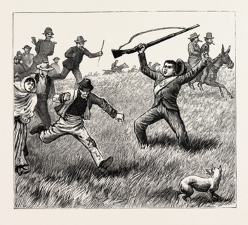 THE NAVY CUP AT GIBRALTAR, THE PROTECTOR OF THE CROPS, engraving 1890, engraved image, history,