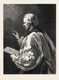 REV. EDWARD WHITE BENSON, ARCHBISHOP OF CANTERBURY, engraving 1890, UK, U.K., Britain, British,
