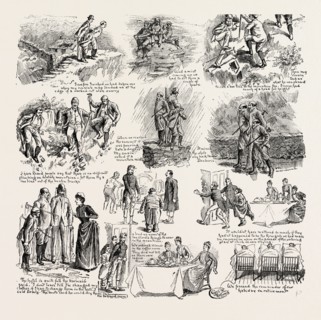 AN ASCENT OF SNOWDON, engraving 1890, UK, U.K., Britain, British, Europe, United Kingdom, Great