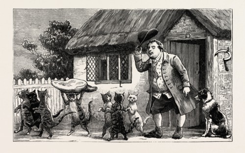 For the care of his lamb, and their comical pranks, He gave them a ham, and abundance of thanks.  I