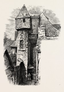 A BACK YARD AT VITRE, NORMANDY AND BRITTANY, FRANCE, 19th century engraving