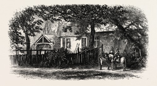 Restaurant at Franchard, the forest of Fontainebleau, France----, 19th century engraving