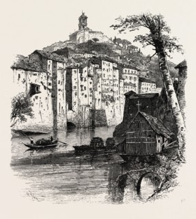 The Capitoline Hill, from the Tiber, Rome and its environs, Italy, 19th century engraving