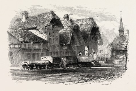 Escholtzmatt, Bernese oberland, Berner Oberland, Switzerland, 19th century engraving