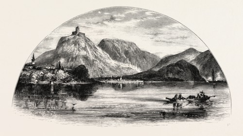 Of Nonnenwerth, Drachenfels. the Rhine, Germany, 19th century engraving