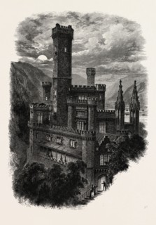 Stolzenfels castle. the Rhine, Germany, 19th century engraving