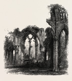 Netley Abbey, UK, U.K., Britain, British, Europe, United Kingdom, Great Britain, European, 19th