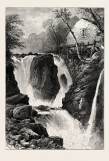 PANDY MILL AND FALL, NEAR BETTWS-Y-COED, NORTH WALES, UK, U.K., Britain, British, Europe, United
