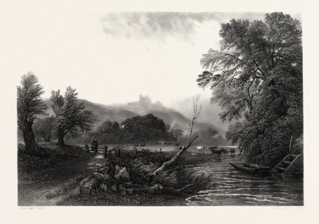 Dover Castle, UK, Great Britain, United Kingdom, 19th century engraving