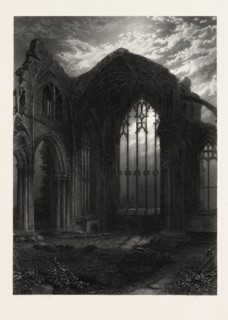 Melrose Abbey, Scotland, Great Britain, UK, U.K., Britain, British, Europe, United Kingdom,