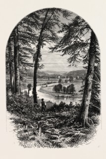 THE VALE OF AVOCA, Ireland, Irish, Eire, 19th century engraving