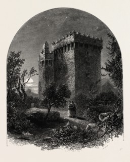 Blarney Castle, Ireland, Irish, Eire, 19th century engraving