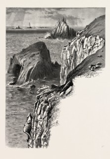 Land's End, UK, U.K., Britain, British, Europe, United Kingdom, Great Britain, European, 19th