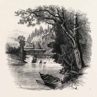 Aqueduct on the Dalsland Canal, Sweden, 19th century engraving