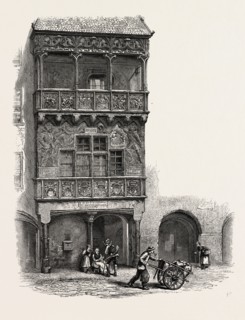The Golden Roof Innsbruck, Austria, 19th century engraving
